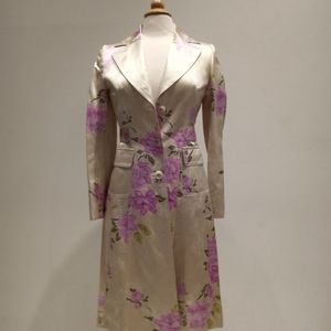 Banana Republic Silk Floral Coat, S